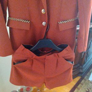 Elegant Luxury Jacket and Shorts, Handmade applications, Made in Europe